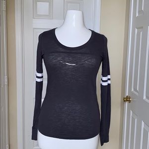 Victoria Secret Pink Gray Long Sleeve Top